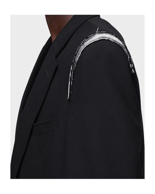 Maison Margiela Black Single-Breasted Tailored Blazer for men