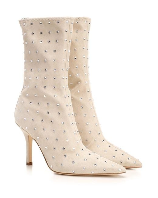 Paris Texas White Pointed Toe Ankle Boots