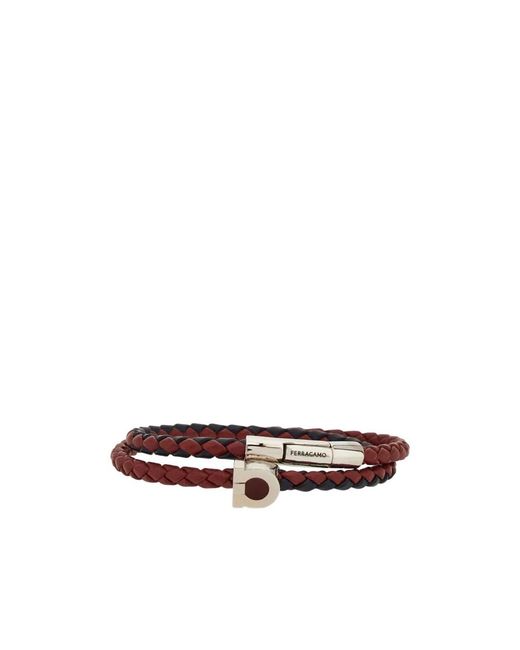 Ferragamo White Double-Loop Bracelet With Buckle