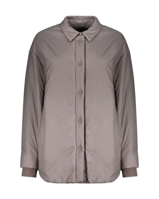 Herno Brown Shirt-Collar Padded Jacket