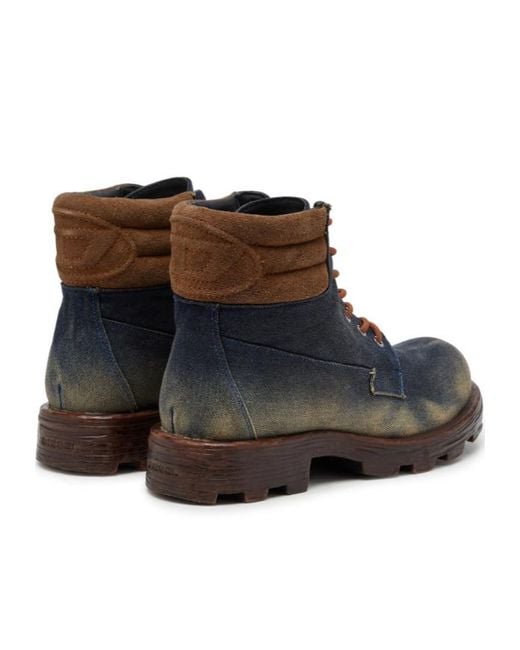 DIESEL Black D-Hammer Hiking Boots for men