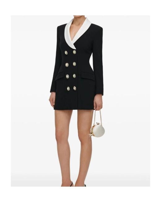 Self-Portrait Black Tailored Blazer Mini Dress