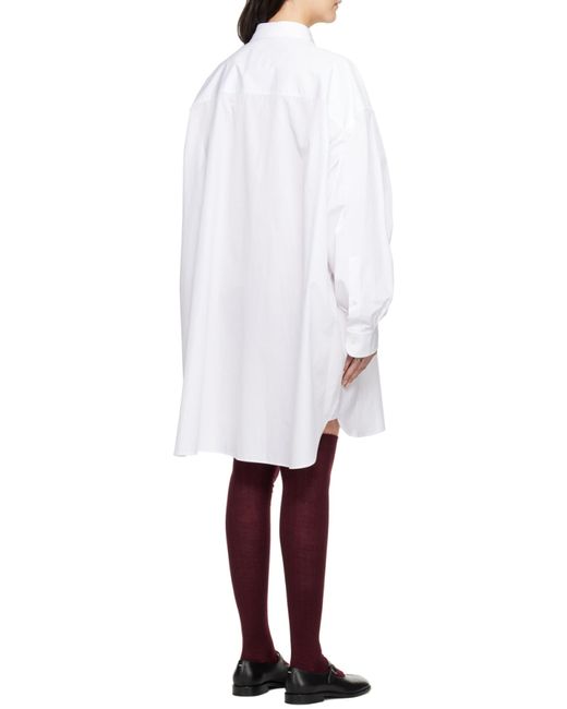 Maison Margiela White Knee-Length Shirt