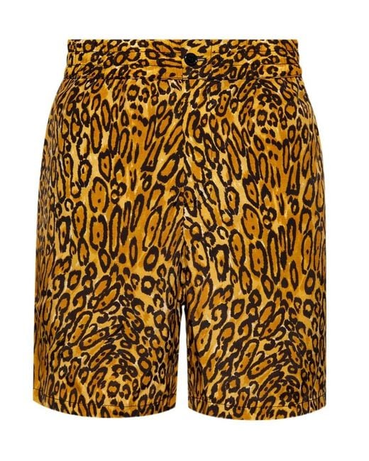 Moschino Yellow Pattern Shorts for men