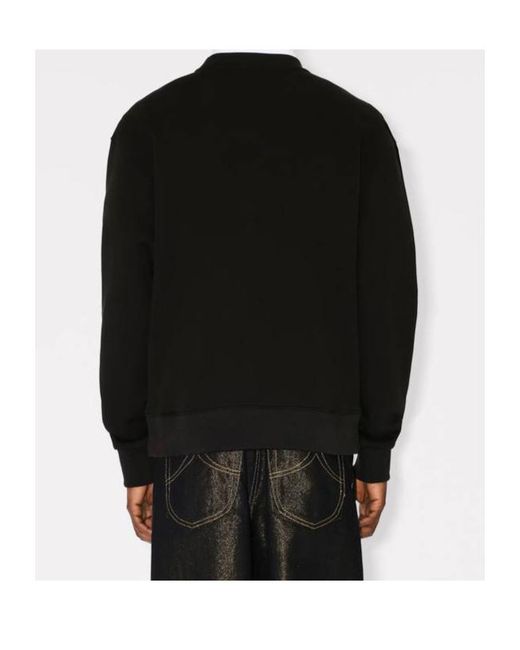 KENZO Black Wild Tiger Embroidered Crewneck Sweatshirt for men