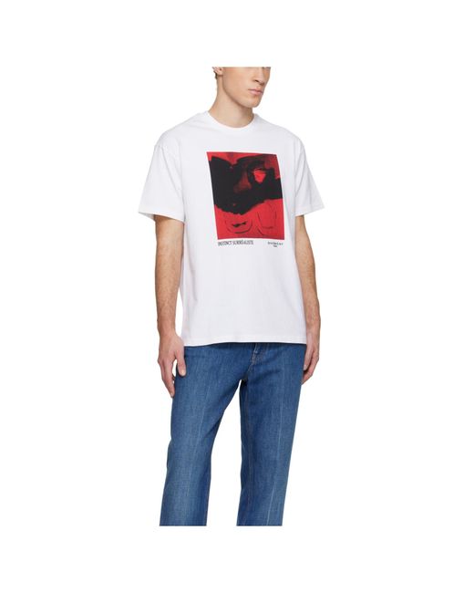 Givenchy Red Graphic Printed Regular Fit T-Shirt for men