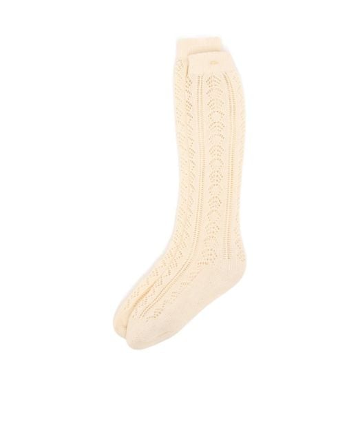 Valentino White Vlogo Plaque Socks