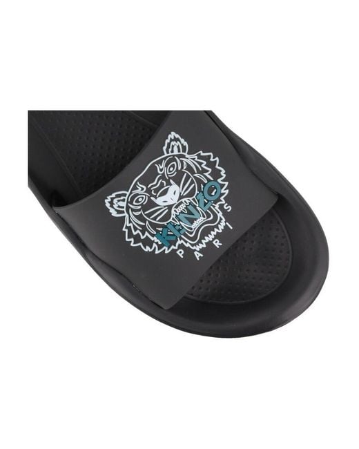 KENZO Black Tiger Slip-On Pool Slides