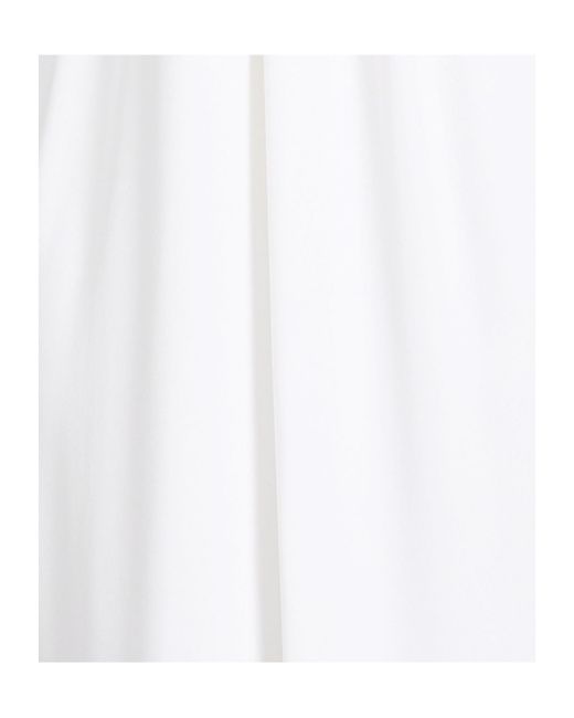 Sportmax White Solid Color Sleeveless Dress