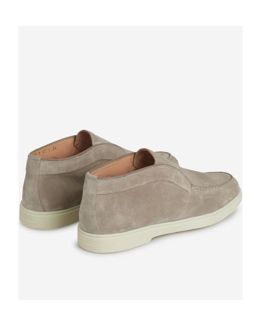 Santoni Gray Slip-On Ankle Boots
