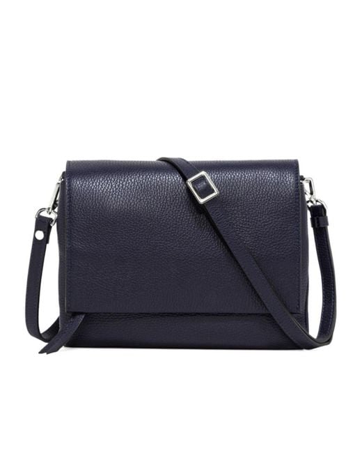 Gianni Chiarini Blue Small Three Pebbled Leather Shoulder Bag