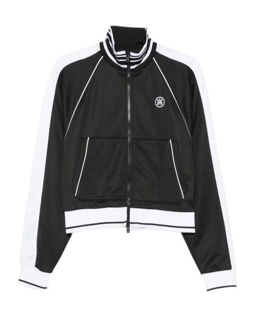 Amiri Black Stripe Trim Zip Sweatshirt