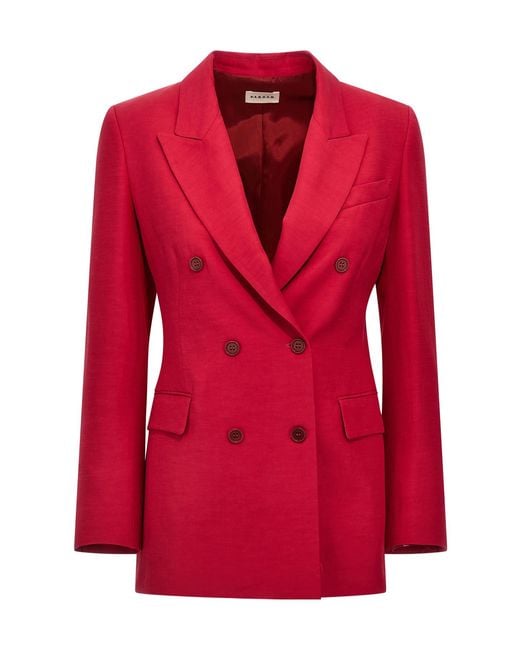 P.A.R.O.S.H. Red Double-Breasted Blazer