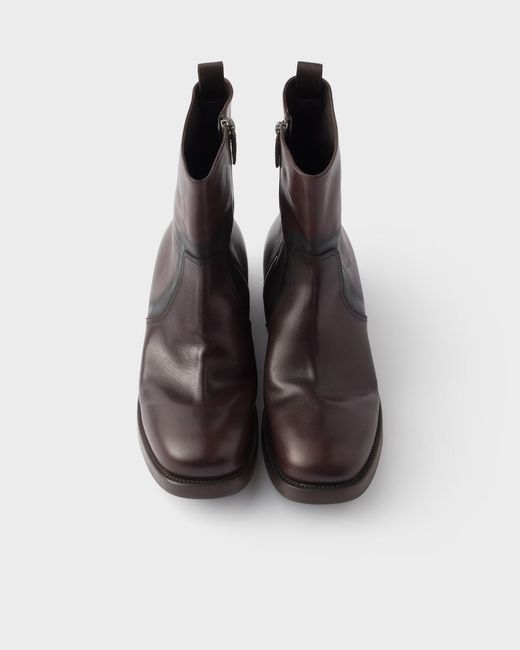 Prada Brown Ankle Boots