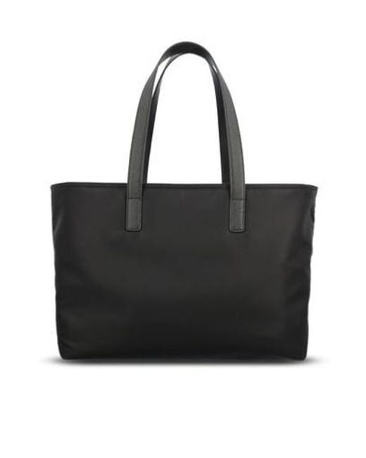 Prada Black Re-Edition 1978 Large Re-Nylon And Saffiano Leather Tote Bag