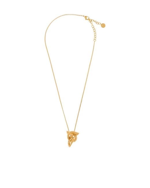 Ferragamo White Ferragamo Gancini Pendant Necklace