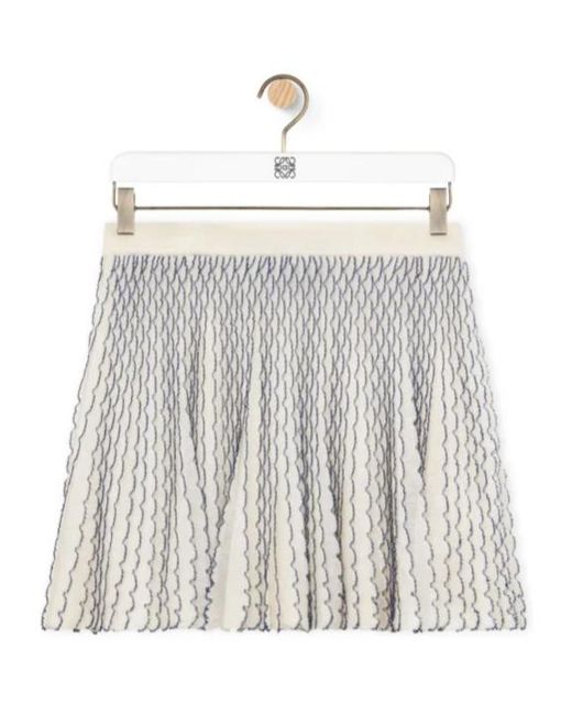 Loewe White Mini Skirt