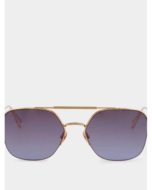 Ahlem Purple Logo Sunglasses for men