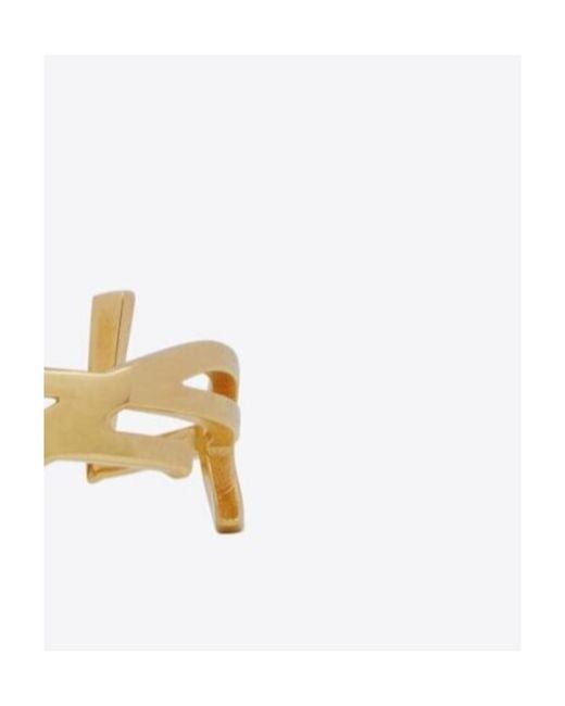 Saint Laurent White Opyum Twist Ring
