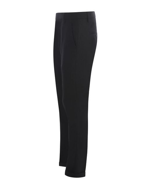 Dondup Black Gaubert Virgin Wool Pants for men