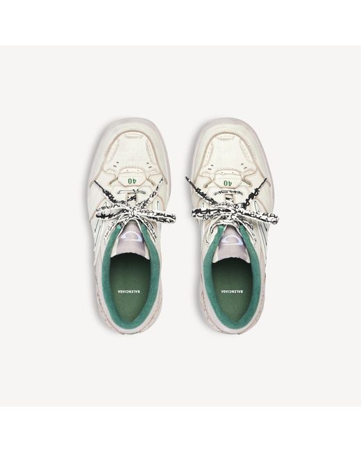Balenciaga White Hamptons Medium Worn-Out Sneakers for men