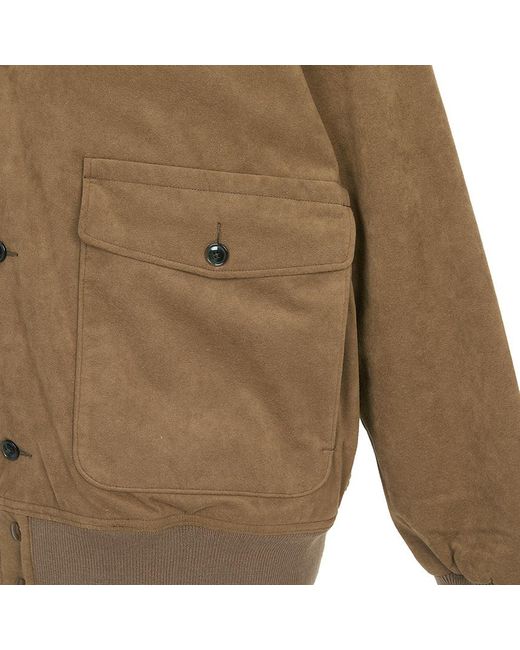 Nanamica Brown Stand-Up Collar Jacket for men
