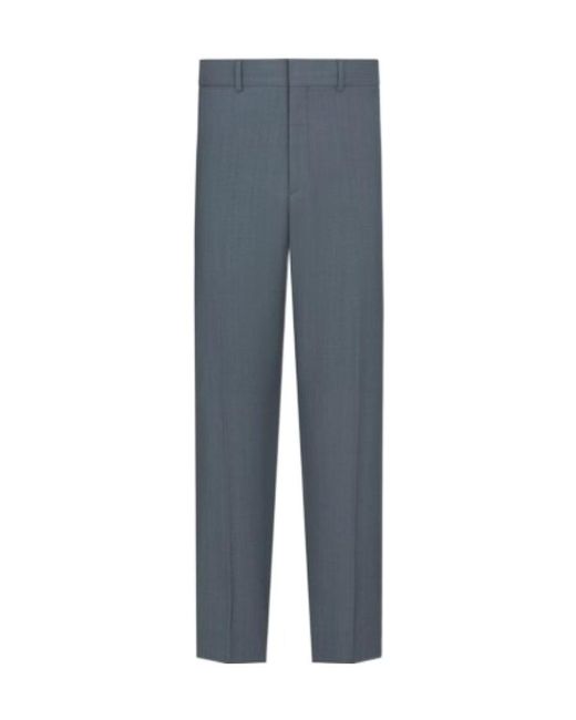 Dior Blue High Waist Straight Leg Pants for men