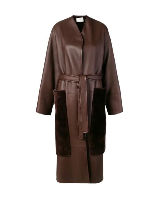 The Row Brown Belted Midi Coat