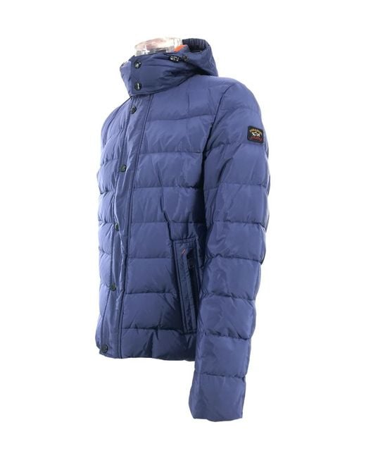 Paul & Shark Blue Logo Down Jacket for men
