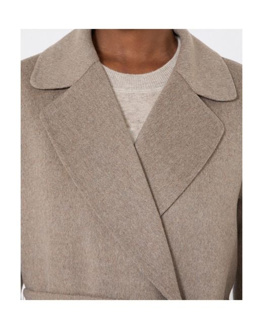 Max Mara Natural Wool Robe Coat