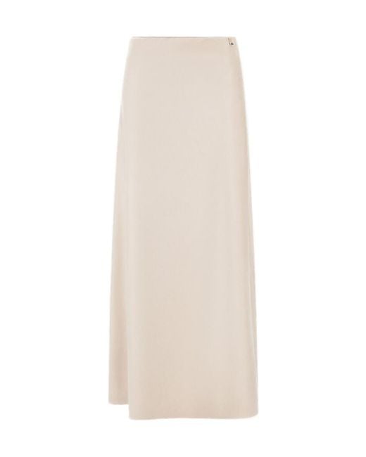 Herno White Straight-Cut Skirt