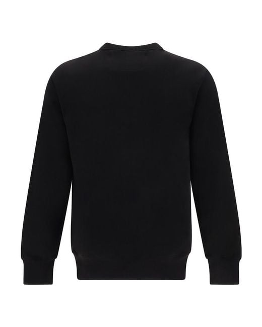 C P Company Black Logo-Patch Crewneck Sweatshirt for men