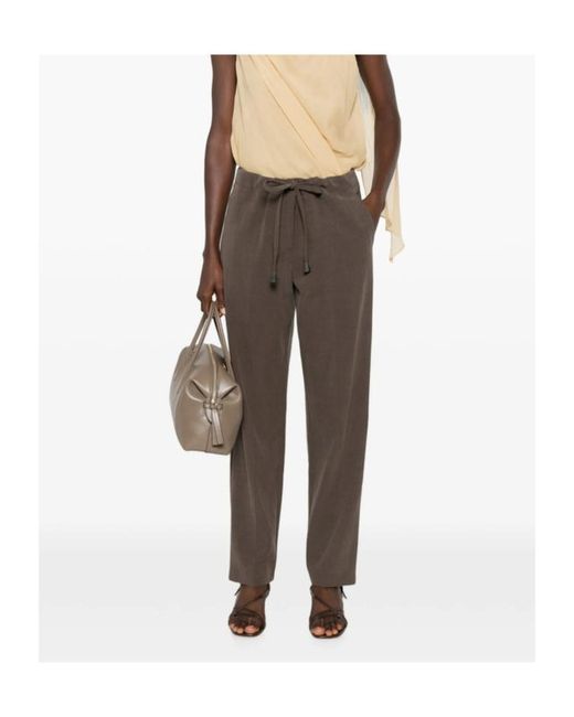 Giorgio Armani Gray Drawstring Casual Pants