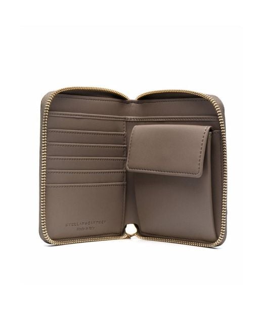 Stella McCartney Pink Logo Perforated Zip Around Wallet