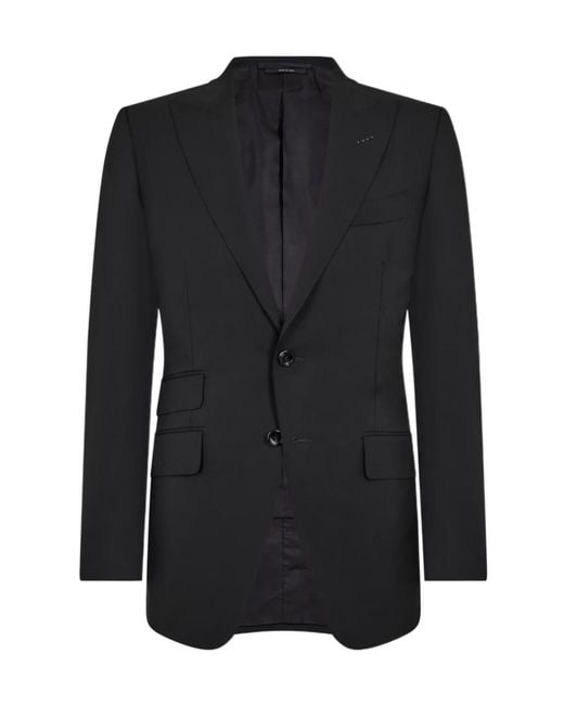 Tom Ford Black Wool O'Connor Suit for men