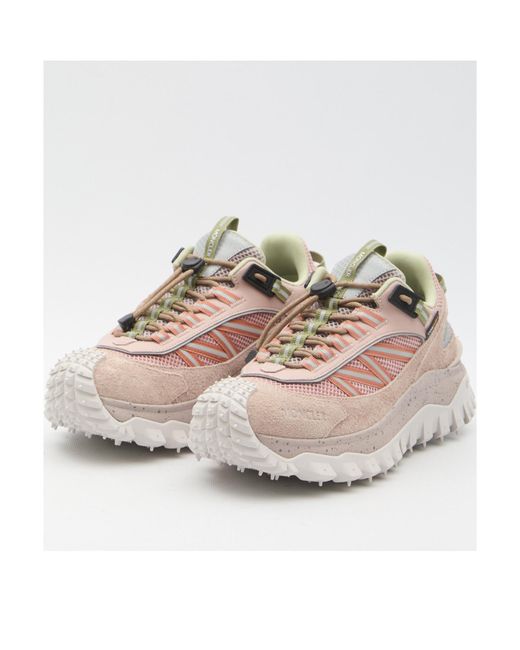 Moncler Pink Trailgrip Gtx Panelled Sneakers