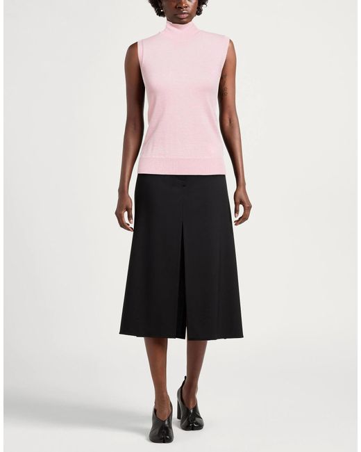 Sportmax Pink Lightweight Sleeveless Turtleneck Top