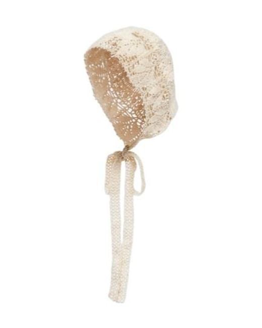 Magda Butrym White Crochet Cotton Hood
