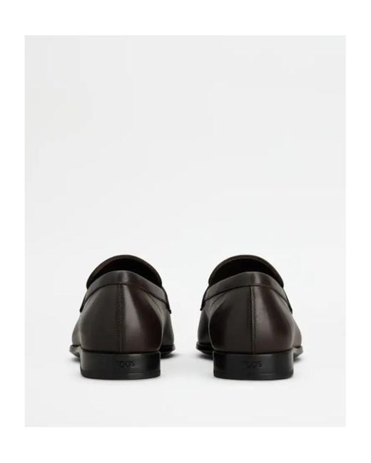 Tod's Black Leather Loafers for men