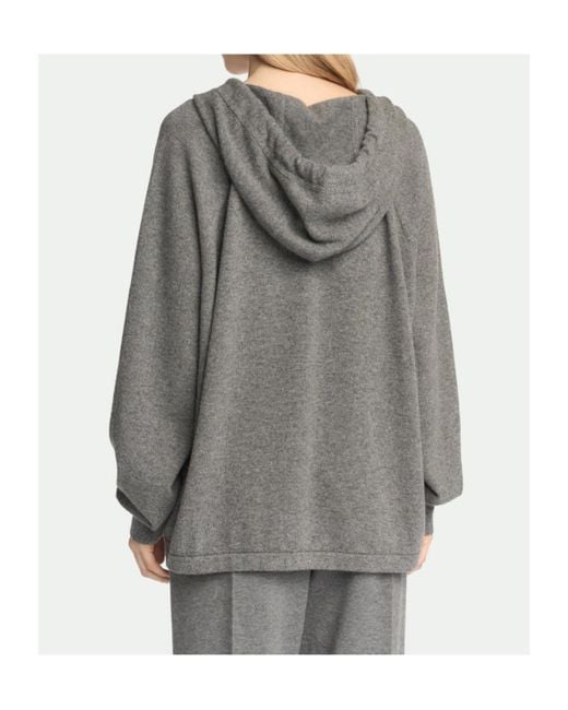 Malo Gray V-Neck Hoodie