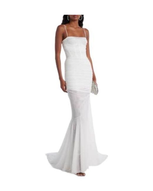 Blumarine White Draped Gown