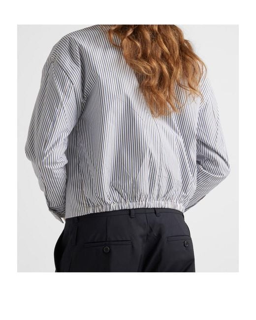Prada Gray Striped Jacket