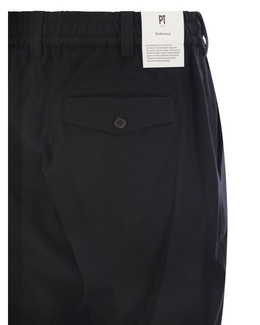 Pt Pantaloni Black Pt Torino The Rebel Stretch Pants for men