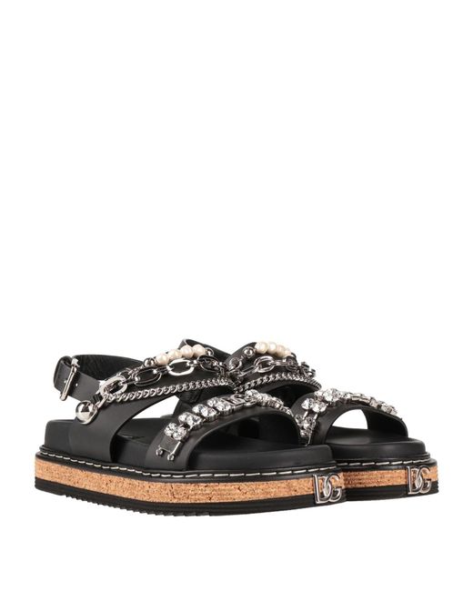 Dolce & Gabbana Black Technical Sandals