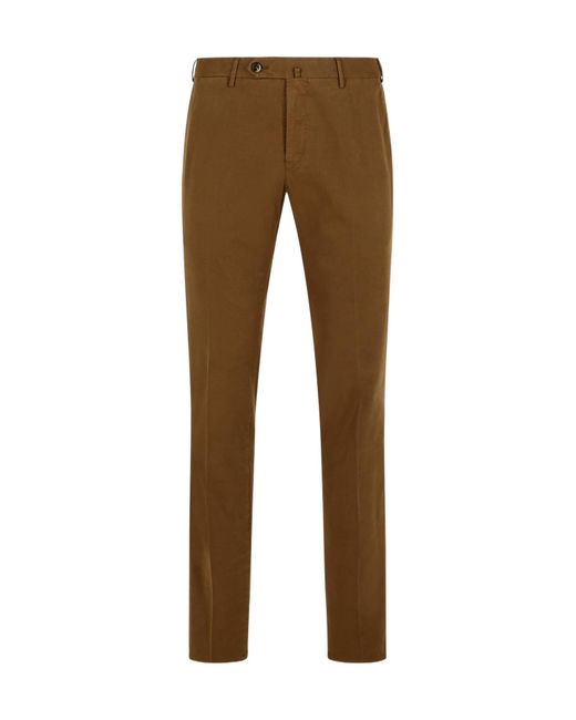 PT01 Brown Belt Loop Casual Pants for men