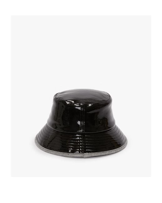 J.W. Anderson Black Jw Anderson Logo Embroidered Coated Denim Bucket Hat