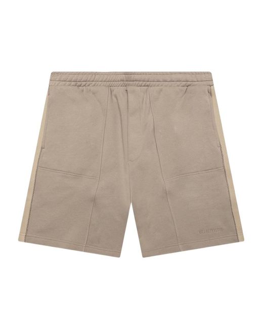 Helmut Lang Gray Logo-Embroidered Tape Track Shorts for men