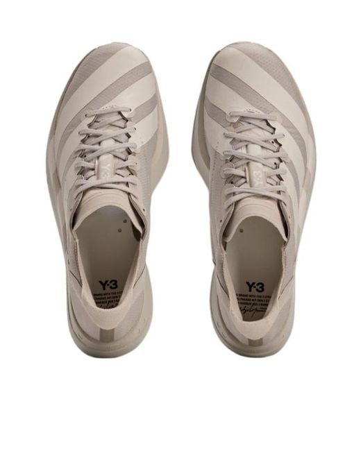 Y-3 Gray Adios Pro 4 Striped Running Shoes for men