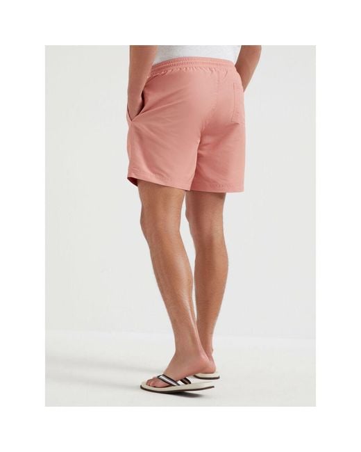 Brunello Cucinelli Pink Drawstring Swim Shorts for men