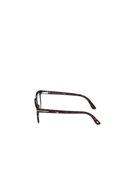Tom Ford White Eyewear Pantos-Frame Clip-On Glasses for men